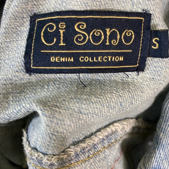 CI SONO Route 66 Cropped Embroidered Jean Jacket - Picture 12 of 12